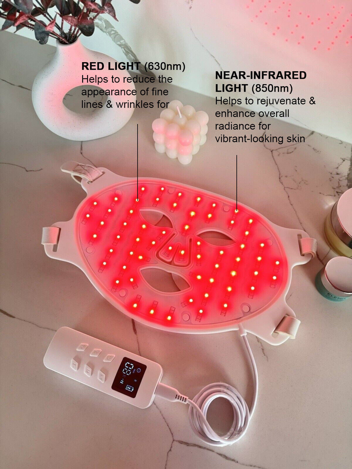 OuraFlow LED Light Therapy Mask Pro